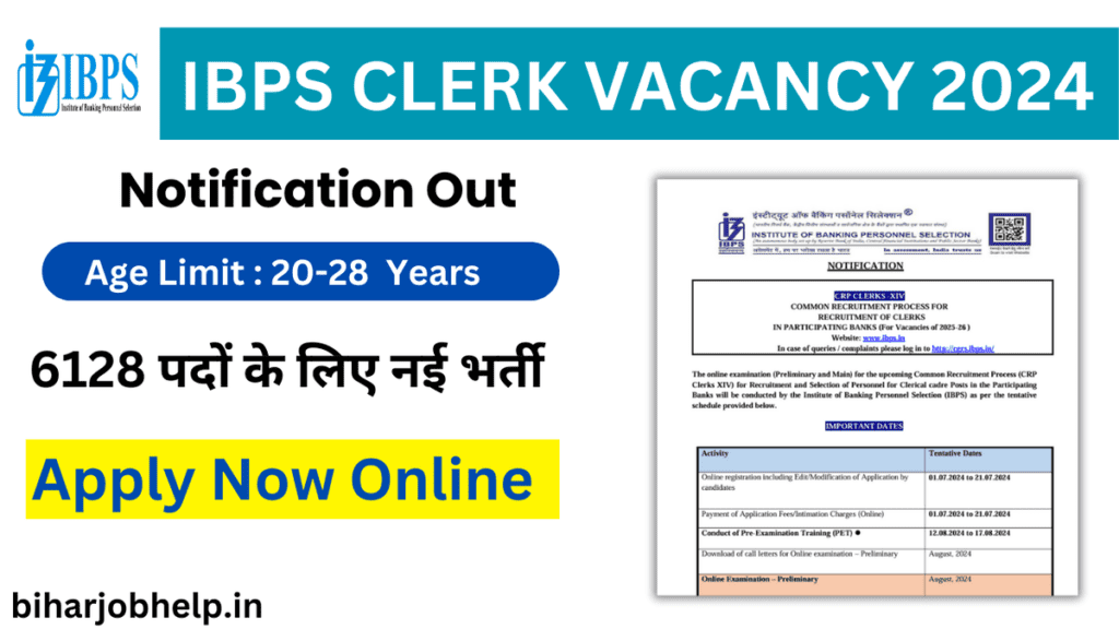 IBPS Clerk 2024 Apply Online