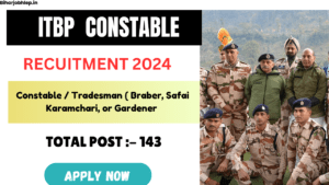 ITBP New Recruitment 2024 | Indo-Tibetan Border Police की तरफ से 143 पोस्ट पर भर्ती निकल कर आई है Apply Now.