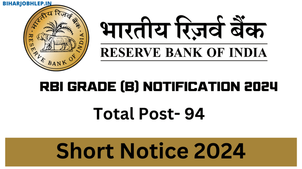 RBI Grade (B) Notification 2024