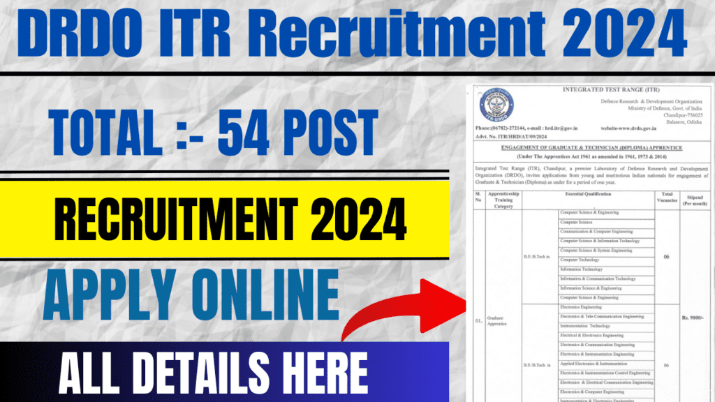 DRDO ITR recruitment 2024