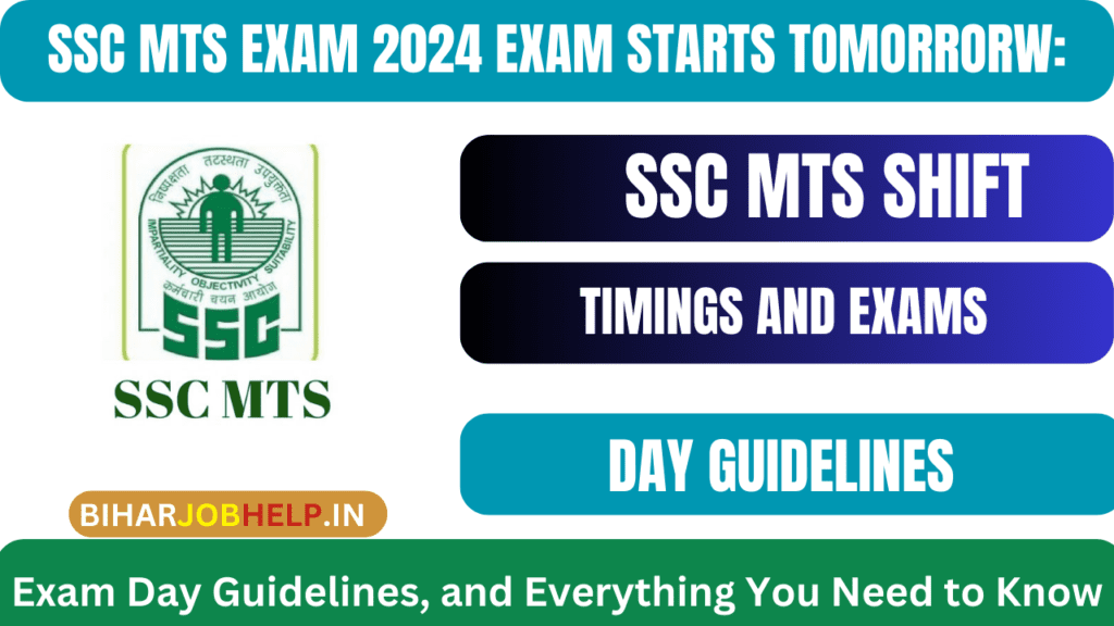 SSC MTS Exam 2024