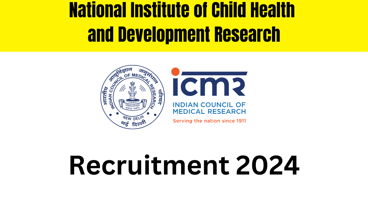 NICHDR Recruitment 2024