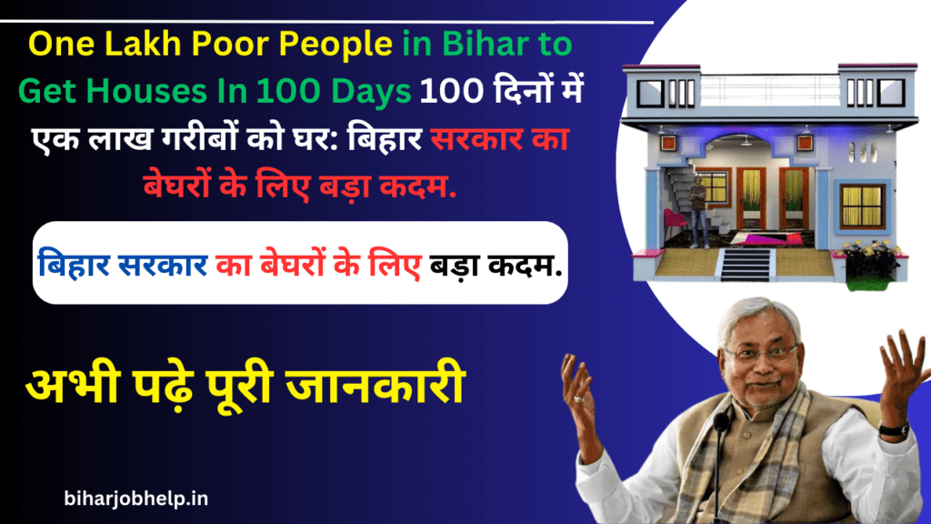 One Lakh Poor People in Bihar to Get Houses