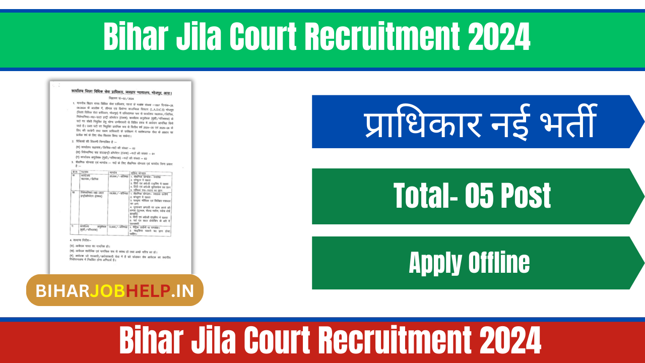 Bihar Jila Court Bhartee Vacancy 2024