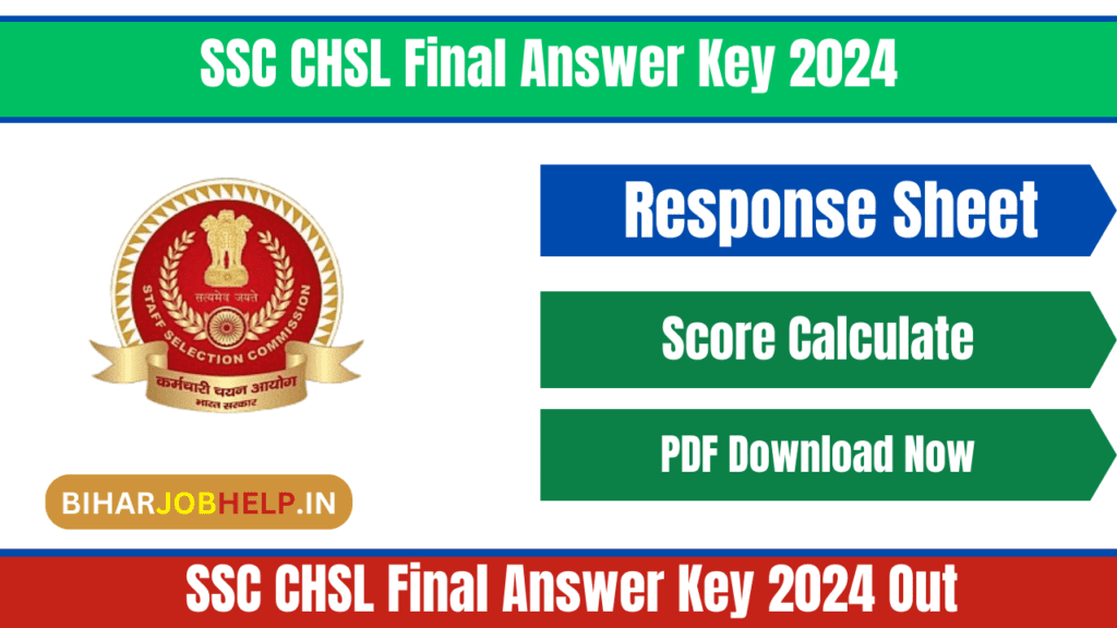 SSC CHSL Final Answer Key 2024 Out