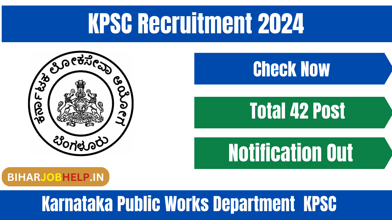 KPSC Recruitment 2024: Apply Online for 42 Assistant Executive Engineer Posts | Upcoming government jobs in Karnataka for civil engineers in 2024@ kpsc.kar.nic.in