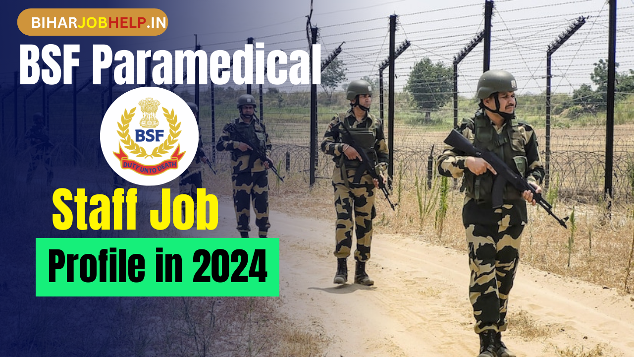 BSF Paramedical Staff job profile in 2024