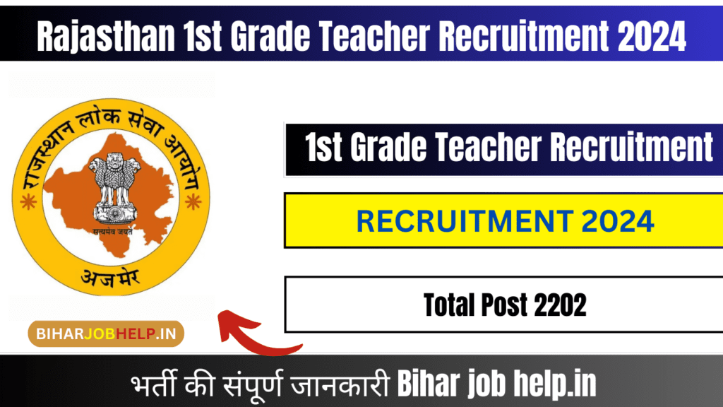 Rajasthan 1st Grade Teacher Recruitment 2024 Notification