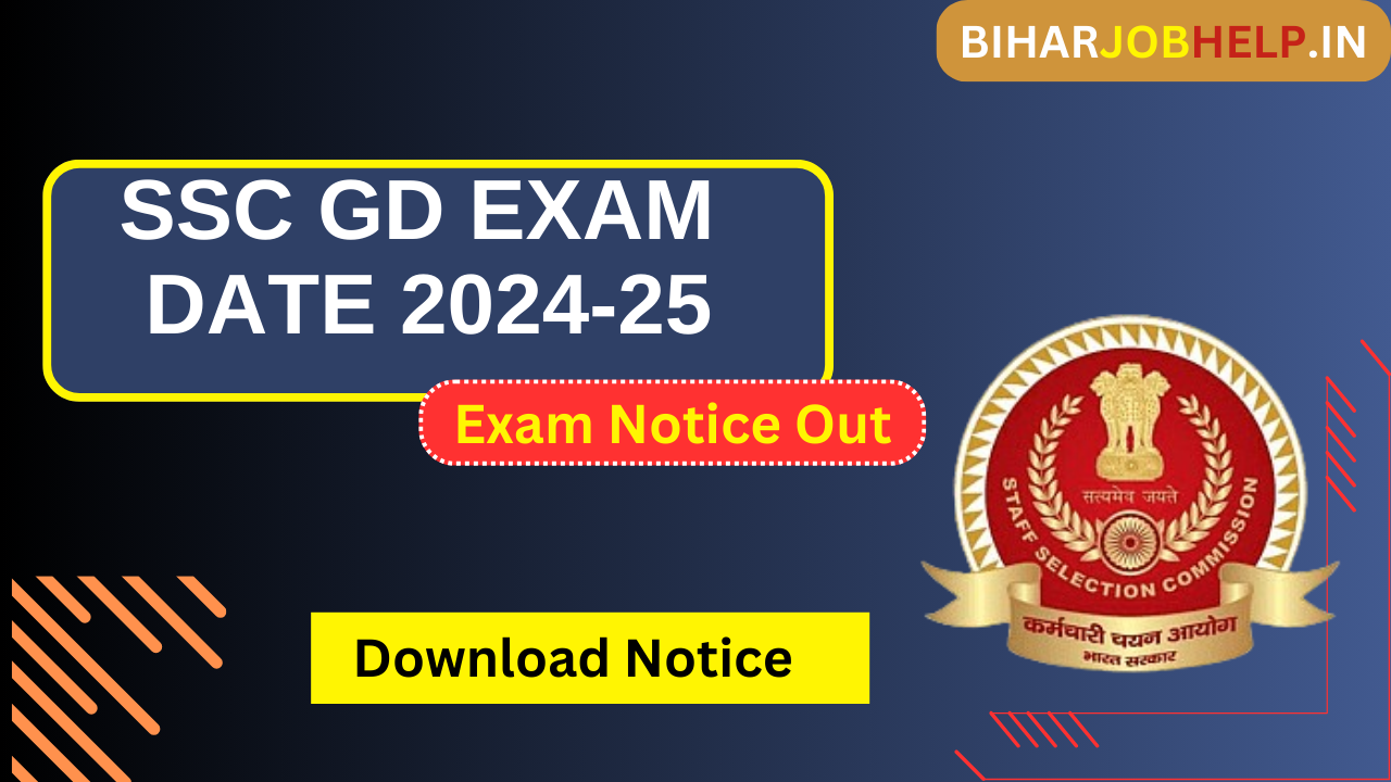 SSC GD EXAM DATE 2024-25