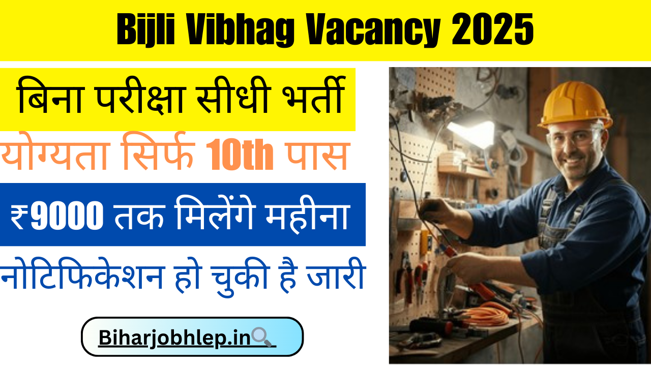 Bijli Vibhag Vacancy 2025