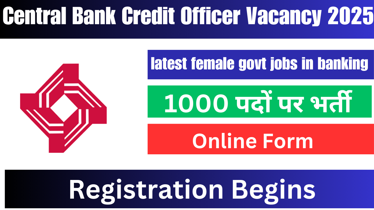 Central Bank Credit Officer Vacancy 2025