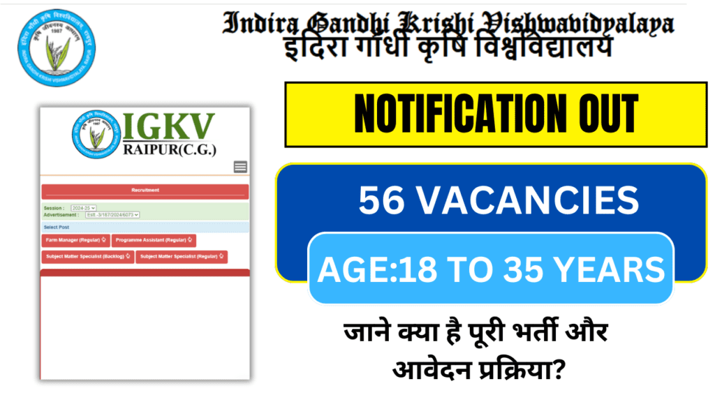 IGKV Raipur Recruitment 2025