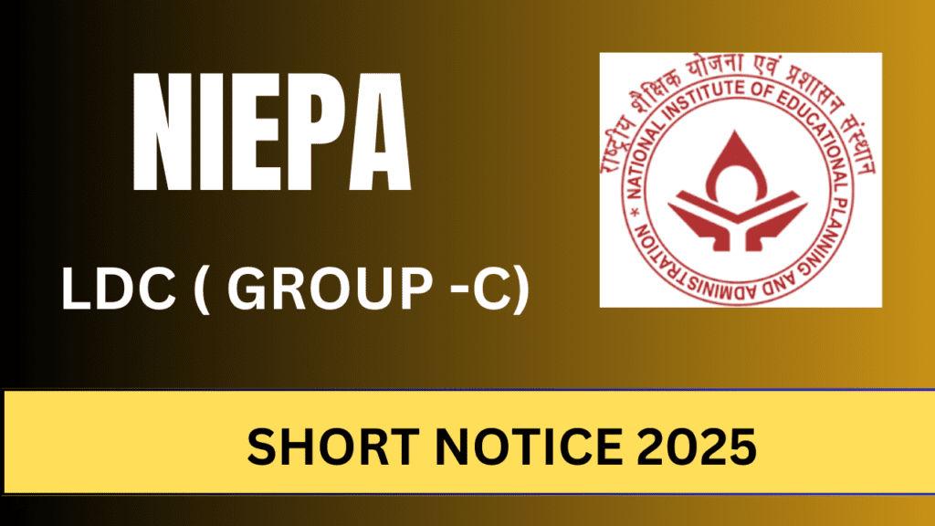 NIEPA LDC Recruitment 2025