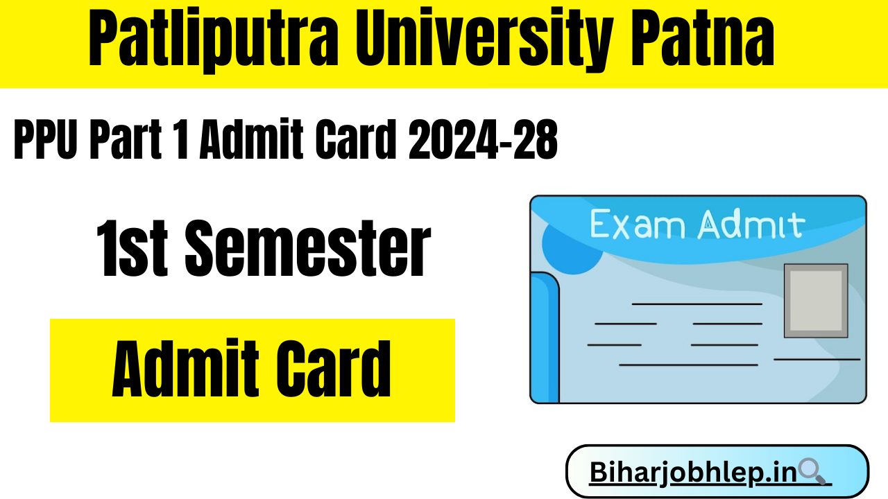 PPU 1st Semester Admit Card 2024-28