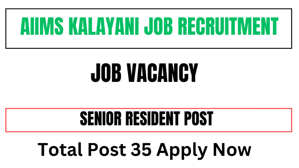 AIIMS Kalyani Senior Resident Recruitment 2025
