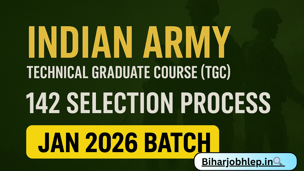 Indian Army TGC 142 Notification 2025@bihar help